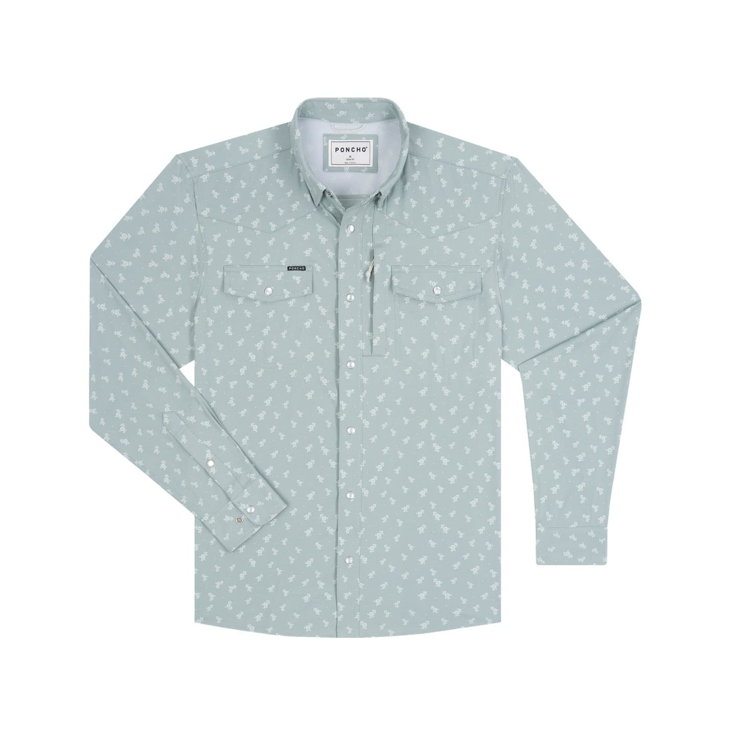 Blue Yellowstone Flower Print