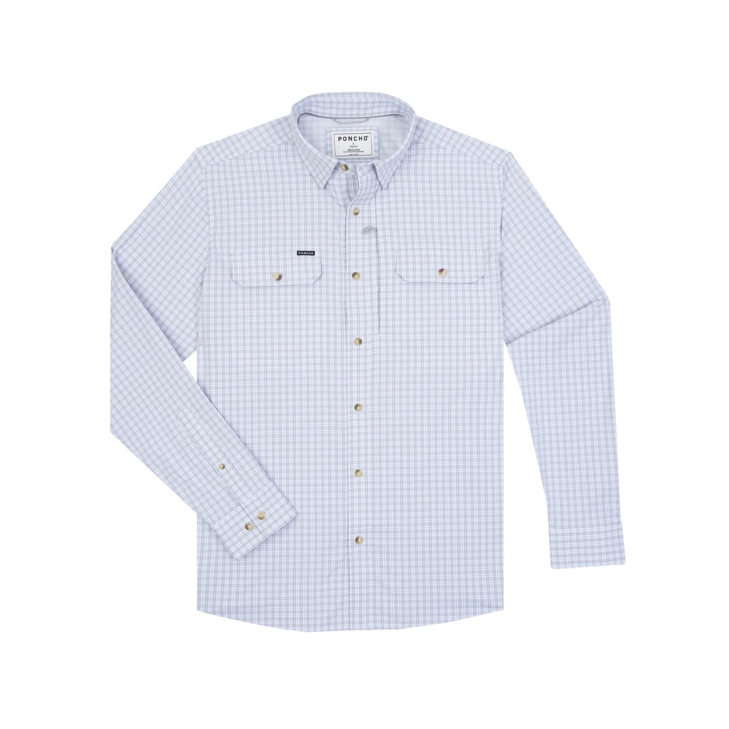Grey and Blue Plaid